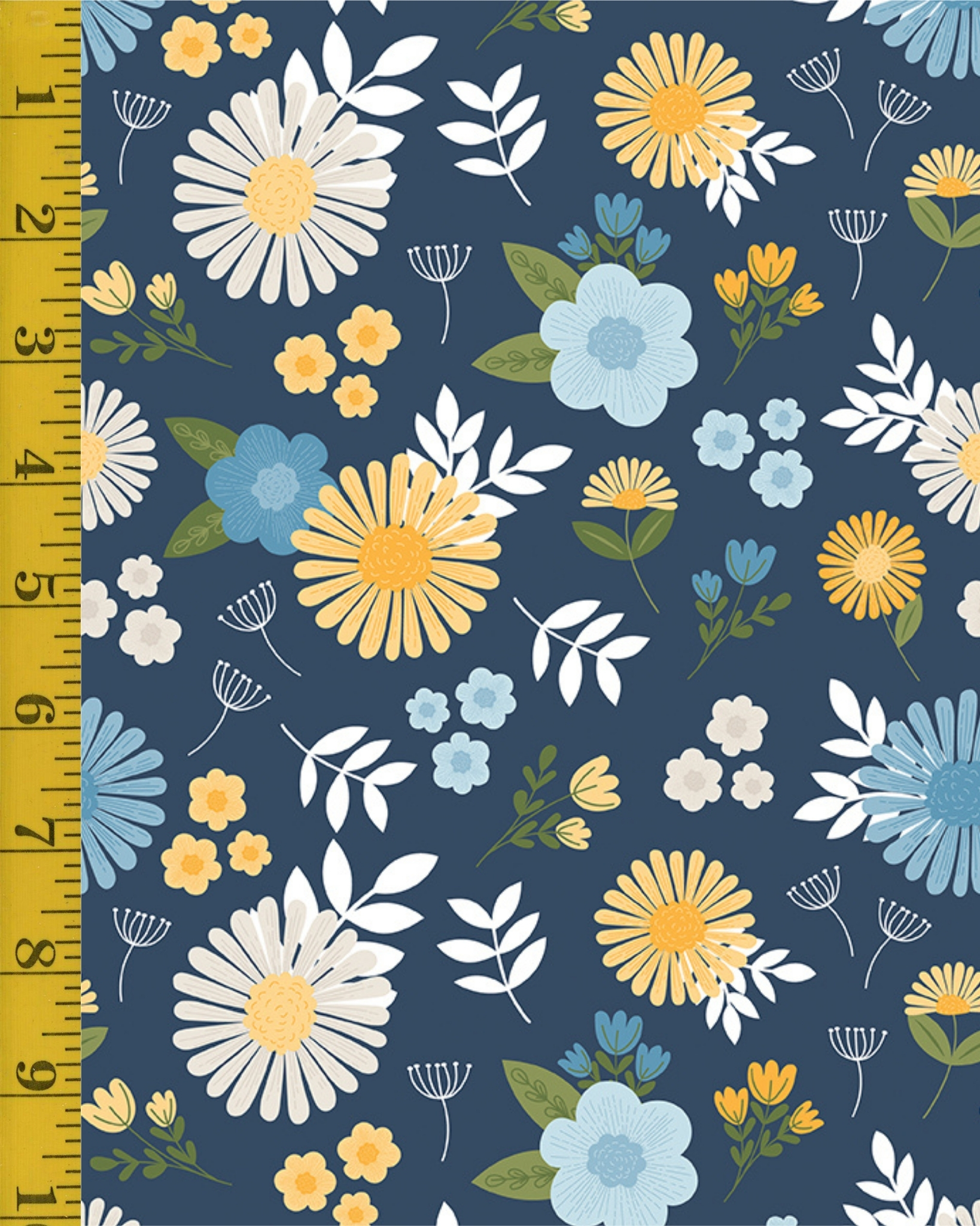 Riley Blake Designs Sunshine and Dandelions: Navy Main - Navy #26-8826