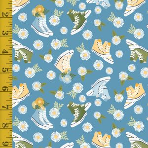 Riley Blake Designs Sunshine and Dandelions: Blue Shoes - Blue #26-8827