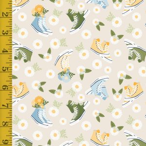 Riley Blake Designs Sunshine and Dandelions: Cream Shoes - Cream #26-8828
