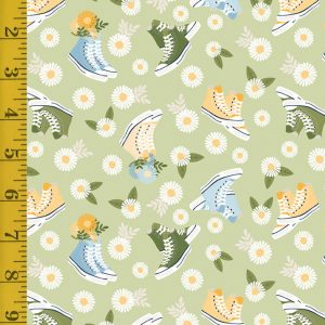 Riley Blake Designs Sunshine and Dandelions: Honeydew Shoes - Honeydew #26-8829