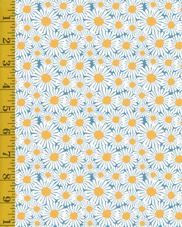 Riley Blake Designs Sunshine and Dandelions: Blue Daisies - Blue #26-8832