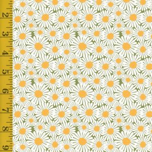 Riley Blake Designs Sunshine and Dandelions: Green Daisies - Green #26-8833