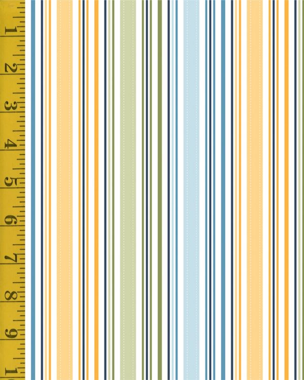 Riley Blake Designs Sunshine and Dandelions: Multi Stripes - Multi #26-8835