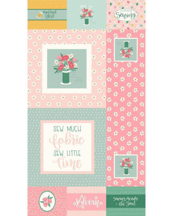 Andover Fabrics Bloom & Sew: Bloom and Sew Panel - Multi #26-1486