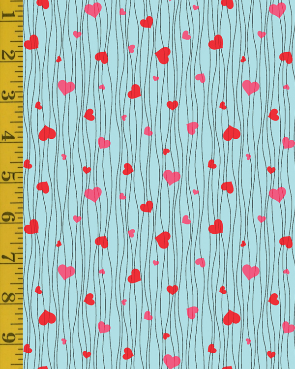 Benartex UpWords: Loves - Aqua #26-4878