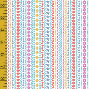 Benartex UpWords: Deco Stitches - White #26-4879