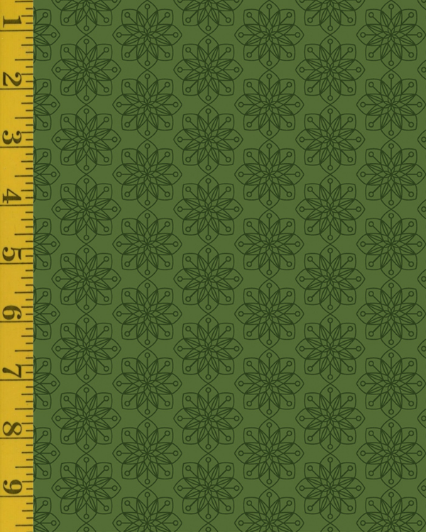 Benartex Snow Fall: Amaryllis - Evergreen #26-4884