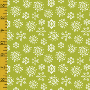 Benartex Nordic Cabin: Nordic Snowflake - Lime #26-4894