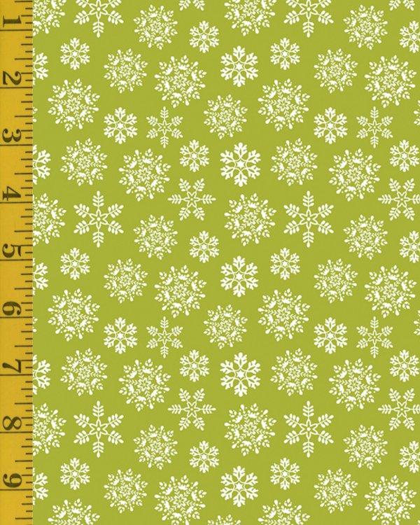 Benartex Nordic Cabin: Nordic Snowflake - Lime #26-4894