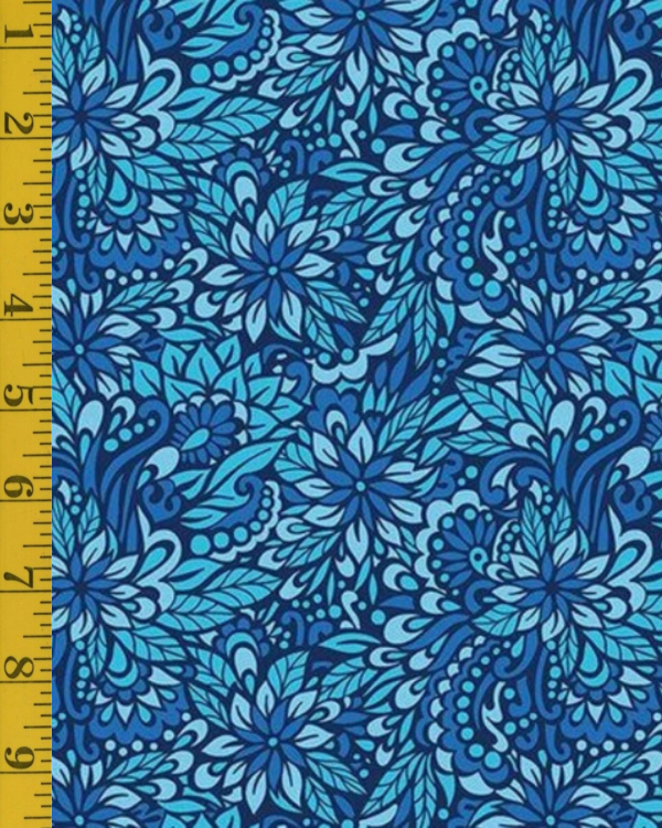 Benartex Gratitude & Grace: Peaceful Garden - Blue #26-4905