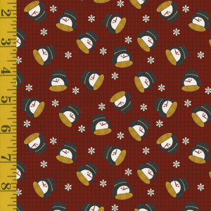 Benartex Snowballs: Jolly Snowman - Sangria #26-4914