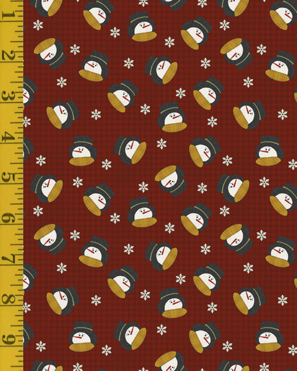 Benartex Snowballs: Jolly Snowman - Sangria #26-4914