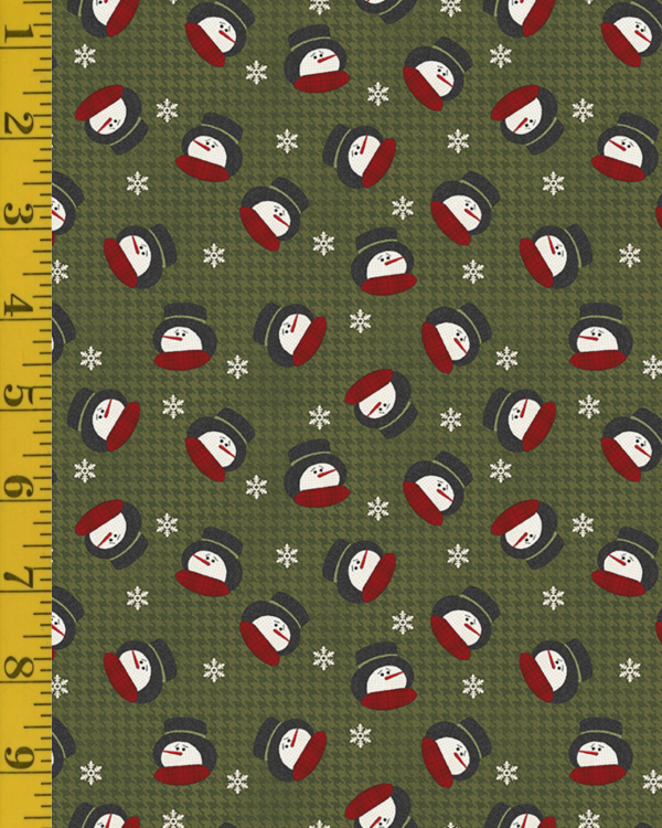 Benartex Snowballs: Jolly Snowman - Leaf #26-4915