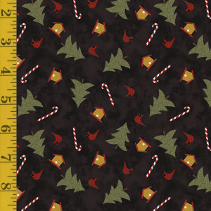 Benartex Snowballs: Tree Festival - Black #26-4916