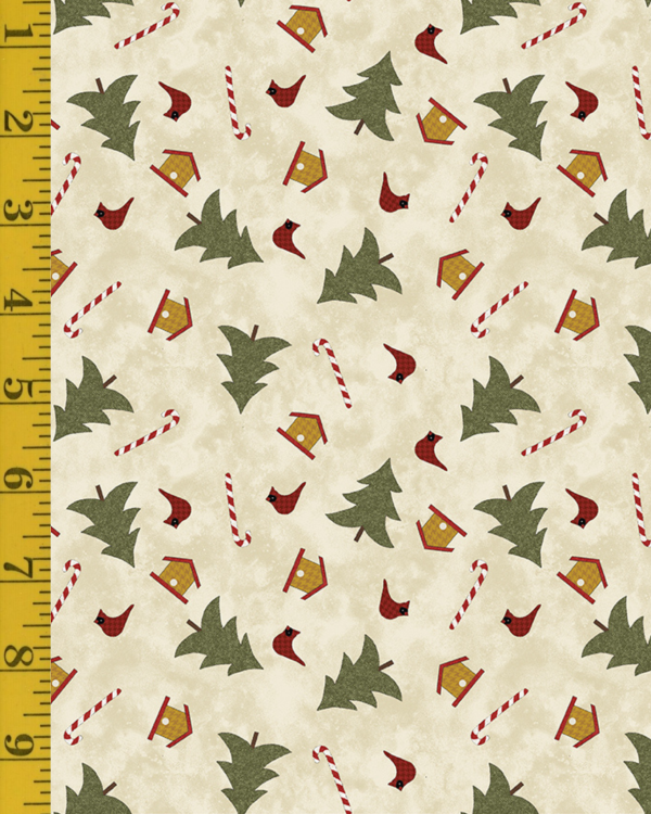 Benartex Snowballs: Tree Festival - Cream #26-4917