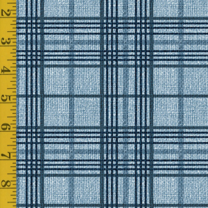 Benartex Burlap Woods: Burlap Plaid - Sea Blue #26-4923