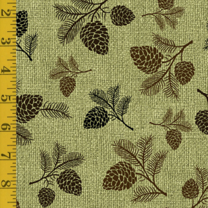 Benartex Burlap Woods: Burlap Pine - Sea Grass #26-4924