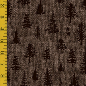 Benartex Burlap Woods: Burlap Trees - Espresso #26-4927