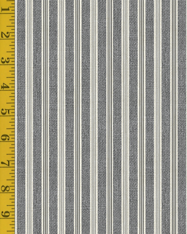 Benartex Burlap Coastal: Burlap Stripe - Gray #26-4932