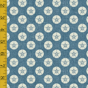 Benartex Burlap Coastal: Sand Dollars - Marine Blue #26-4933
