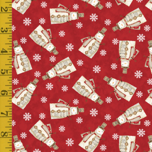 Benartex White Christmas: Musical Snowman - Red #26-4944