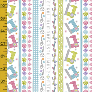 Benartex Stitch Garden: Stitch Garden Stripe - Multi #26-4957