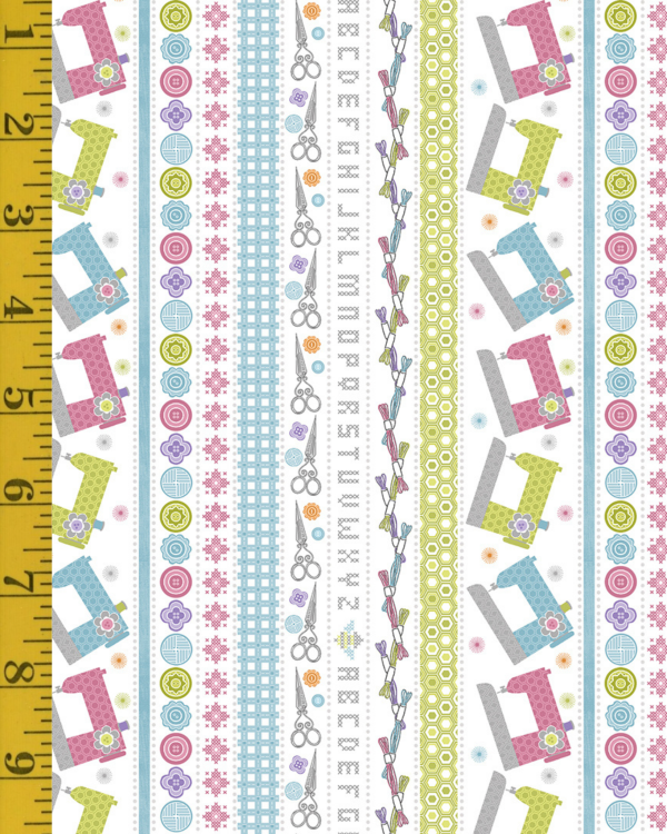Benartex Stitch Garden: Stitch Garden Stripe - Multi #26-4957