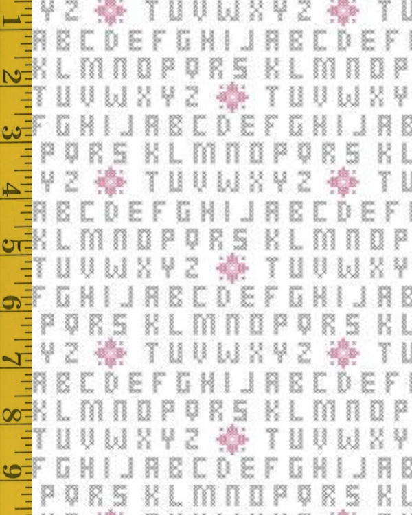 Benartex Stitch Garden: Cross Stitch Sampler - Gray/White #26-4958