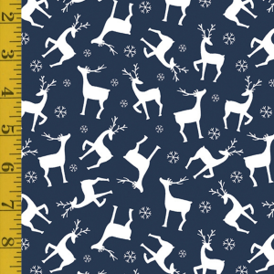 Benartex Nordic Cabin: Nordic Cabin Deer - Navy #26-4962