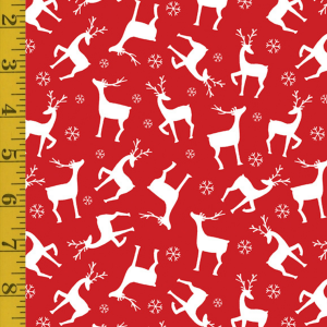 Benartex Nordic Cabin: Nordic Cabin Deer - Red #26-4963